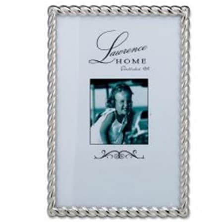 Dare2Decor 4 x 6 in. Rope Picture Frame; Silver DA92322